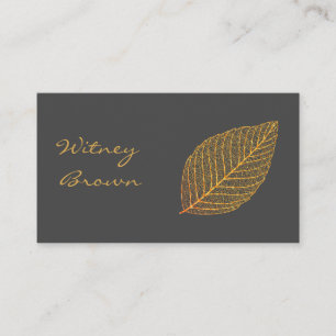 Elegante, minimalistische, goldene Visitenkarte
