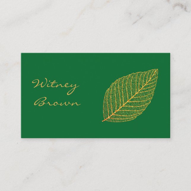 Elegante, minimalistische, goldene Visitenkarte (Vorderseite)