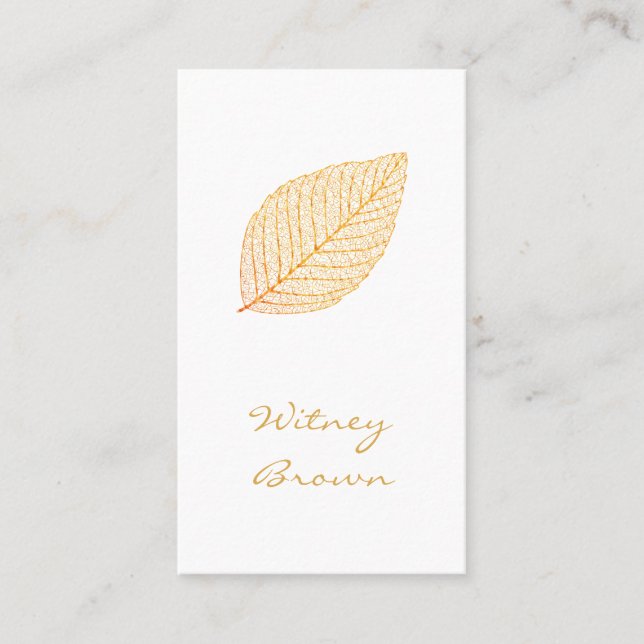 Elegante, minimalistische, goldene Visitenkarte (Vorderseite)