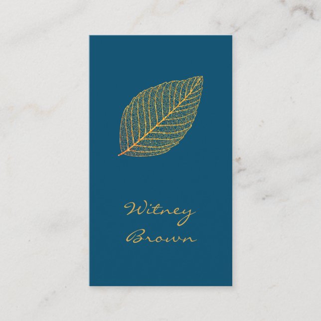 Elegante, minimalistische, goldene Visitenkarte (Vorderseite)