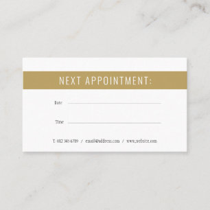 Elegante minimalistische goldene weiße Terminkarte