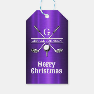 Elegante Minimalistische Golf-Monogramm-Design-Ges Geschenkanhänger
