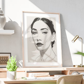 Elegante Minimalistische Gran Café Al Portrait Poster