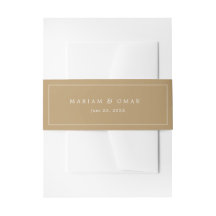Elegante minimalistische Grenze Goldene Hochzeit