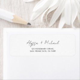 Elegante minimalistische handschriftliche Hochzeit