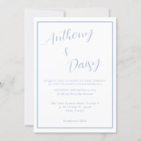 Elegante Minimalistische Hochzeit an der blauen Gr