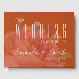 Elegante Minimalistische Hochzeit auf der Terracot Gästebuch