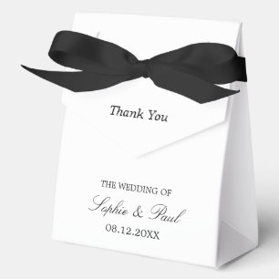 Elegante Minimalistische Hochzeit Dankeschön-Box Geschenkschachtel