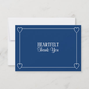 Elegante Minimalistische Hochzeit Dankeskarte