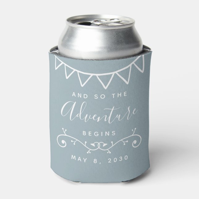 Elegante Minimalistische Hochzeit Dosenkühler (Kanne Vorderseite)