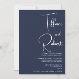 Elegante Minimalistische Hochzeit Einladung