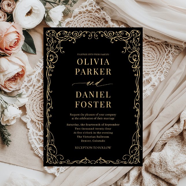 Elegante Minimalistische Hochzeit Einladung (Von Creator hochgeladen)