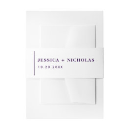 Elegante Minimalistische Hochzeit Einladungsbanderole