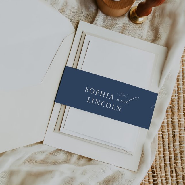 Elegante Minimalistische Hochzeit Einladungsbanderole (Von Creator hochgeladen)