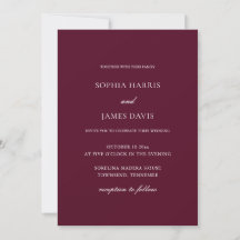 Elegante Minimalistische Hochzeit in Burgund