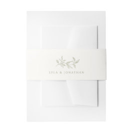 Elegante Minimalistische Hochzeit in Elfenbein Einladungsbanderole