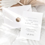 Elegante Minimalistische Hochzeit in Schwarz und W Einladung<br><div class="desc">Konzipiert zur Koordination mit der "Moderne Klassik" Hochzeitskollektion. Klicken Sie zum Ändern der Details auf "Personalisieren". Klicken Sie auf den Link Sammlung auf dieser Seite,  um alle passenden Elemente in diesem schönen Design zu sehen,  oder sehen Sie sich die Sammlung hier an: https://bit.ly/3rQMpxU</div>