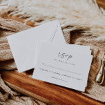 Elegante Minimalistische Hochzeit RSVP Karte<br><div class="desc">Dies ist eine moderne minimalistische RSVP-Kartenvorlage mit einem schönen kalligraphischen Schriftart und einem schlichten, eleganten Schriftart-Pairing . Bearbeiten Sie die meisten Formulierungen und alle Farben. Das Wort "UAWG" ist nicht editierbar, aber die Farben können geändert werden. // Für passende Artikel besuchen Sie bitte die "ALICE" Kollektion im Sincerely By Nicole...</div>