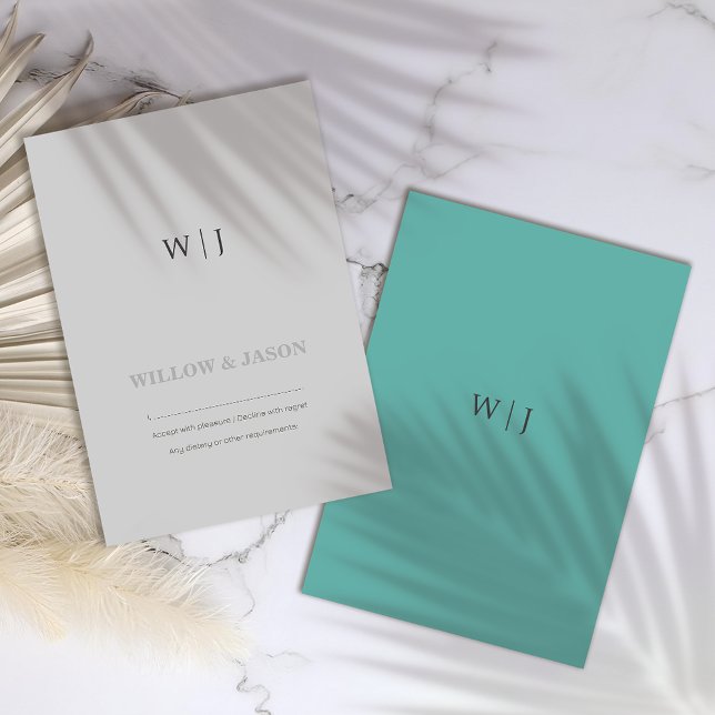 Elegante minimalistische Hochzeit RSVP Karte (Von Creator hochgeladen)