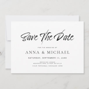 Elegante Minimalistische Hochzeit Save The Date