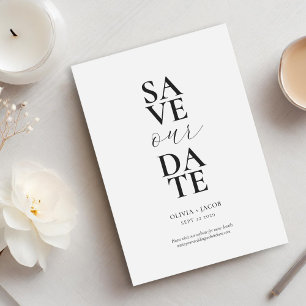 Elegante Minimalistische Hochzeit Save The Date