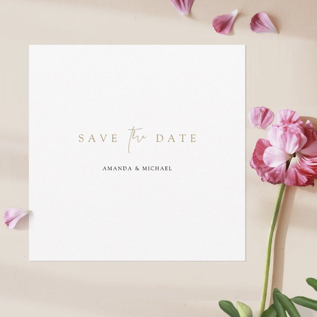 Elegante Minimalistische Hochzeit Save The Date (Von Creator hochgeladen)