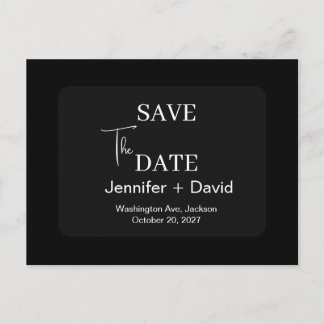 Elegante minimalistische Hochzeit - Save the Date Postkarte