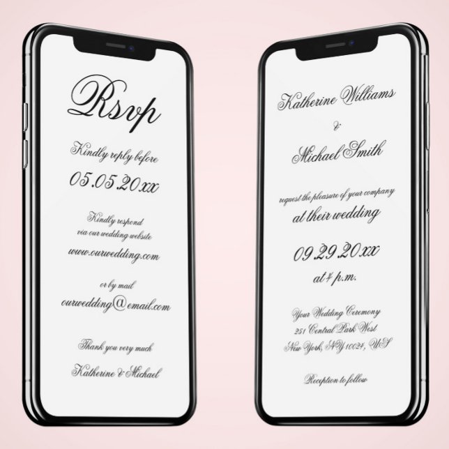 Elegante Minimalistische Hochzeit und UAWG Einladung (Von Creator hochgeladen)