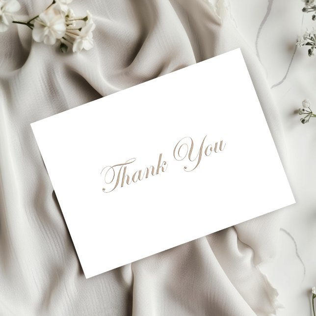 Elegante Minimalistische Hochzeit Vielen Dank Dankeskarte (Von Creator hochgeladen)