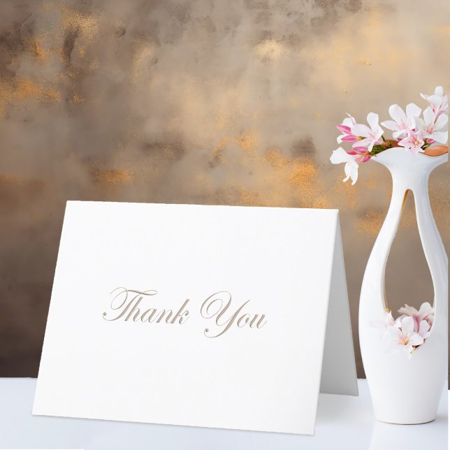 Elegante Minimalistische Hochzeit Vielen Dank Dankeskarte (Von Creator hochgeladen)