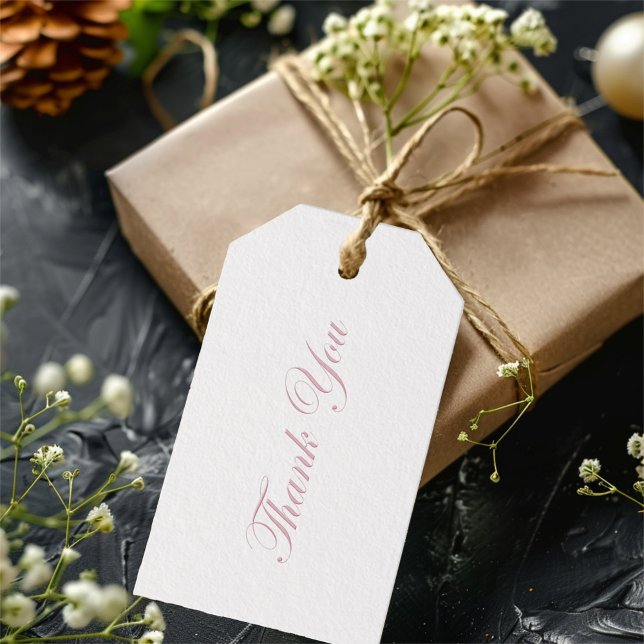 Elegante Minimalistische Hochzeit Vielen Dank Geschenkanhänger (Von Creator hochgeladen)