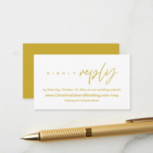 Elegante, Minimalistische, hochzeitliche Online-UA Begleitkarte