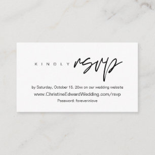 Elegante, Minimalistische, hochzeitliche Online-UA Begleitkarte