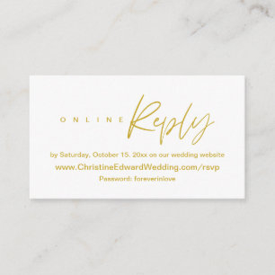 Elegante, Minimalistische, hochzeitliche Online-UA Begleitkarte