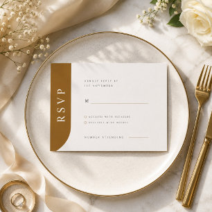 Elegante Minimalistische Hochzeits-RSVP-Karte RSVP Karte