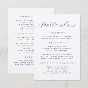 Elegante Minimalistische Hochzeitsdetails Schrifta Begleitkarte