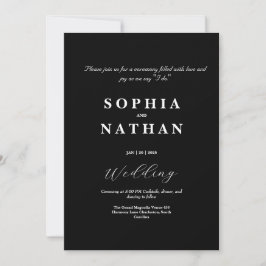 Elegante Minimalistische Hochzeitseinladung Einladung