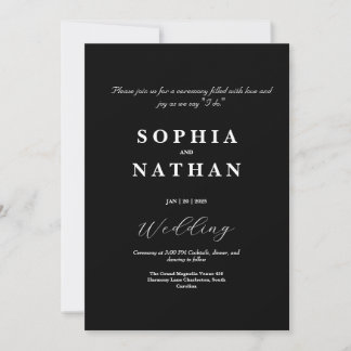 Elegante Minimalistische Hochzeitseinladung Einladung