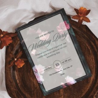 Elegante minimalistische Hochzeitseinladung Einladung