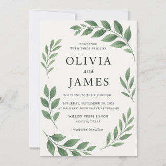 Elegante Minimalistische Hochzeitseinladung mit bo Einladung