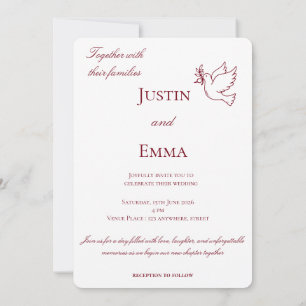 Elegante Minimalistische Hochzeitseinladung mit Ta Einladung