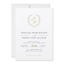 Elegante Minimalistische Hochzeitseinladung, zu ei