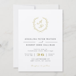 Elegante Minimalistische Hochzeitseinladung, zu ei Einladung