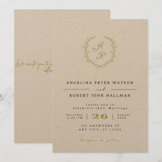 Elegante Minimalistische Hochzeitseinladung, zu ei Einladung