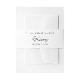 Elegante Minimalistische Hochzeitseröffnungsband Einladungsbanderole