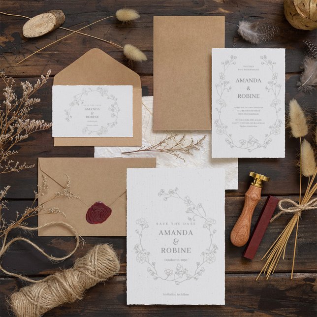 Elegante Minimalistische Hochzeitsfeier Einladung (Von Creator hochgeladen)