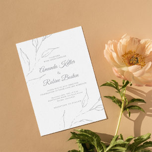 Elegante Minimalistische Hochzeitsfeier Einladung