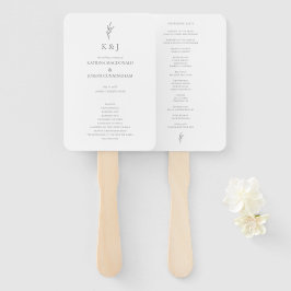 Elegante Minimalistische Hochzeitsfeier Fächer