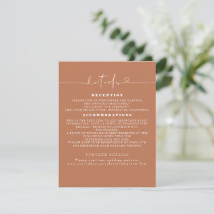 Elegante Minimalistische Hochzeitskarte Begleitkarte