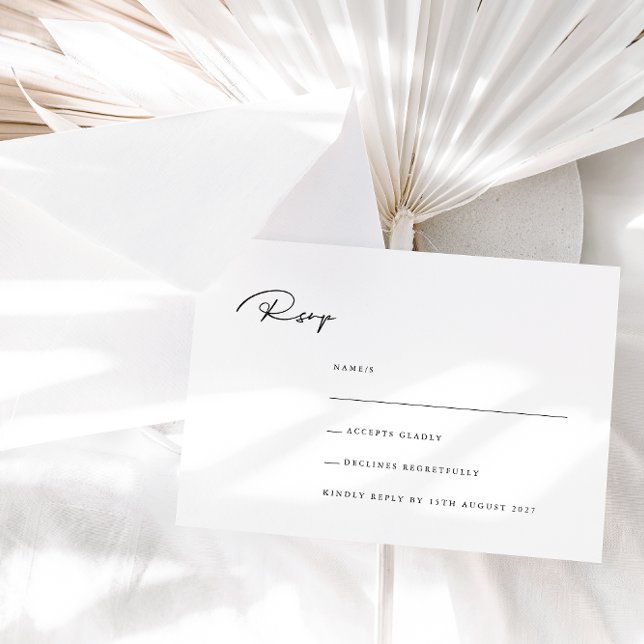Elegante Minimalistische Hochzeitskarten RSVP Karte (Von Creator hochgeladen)